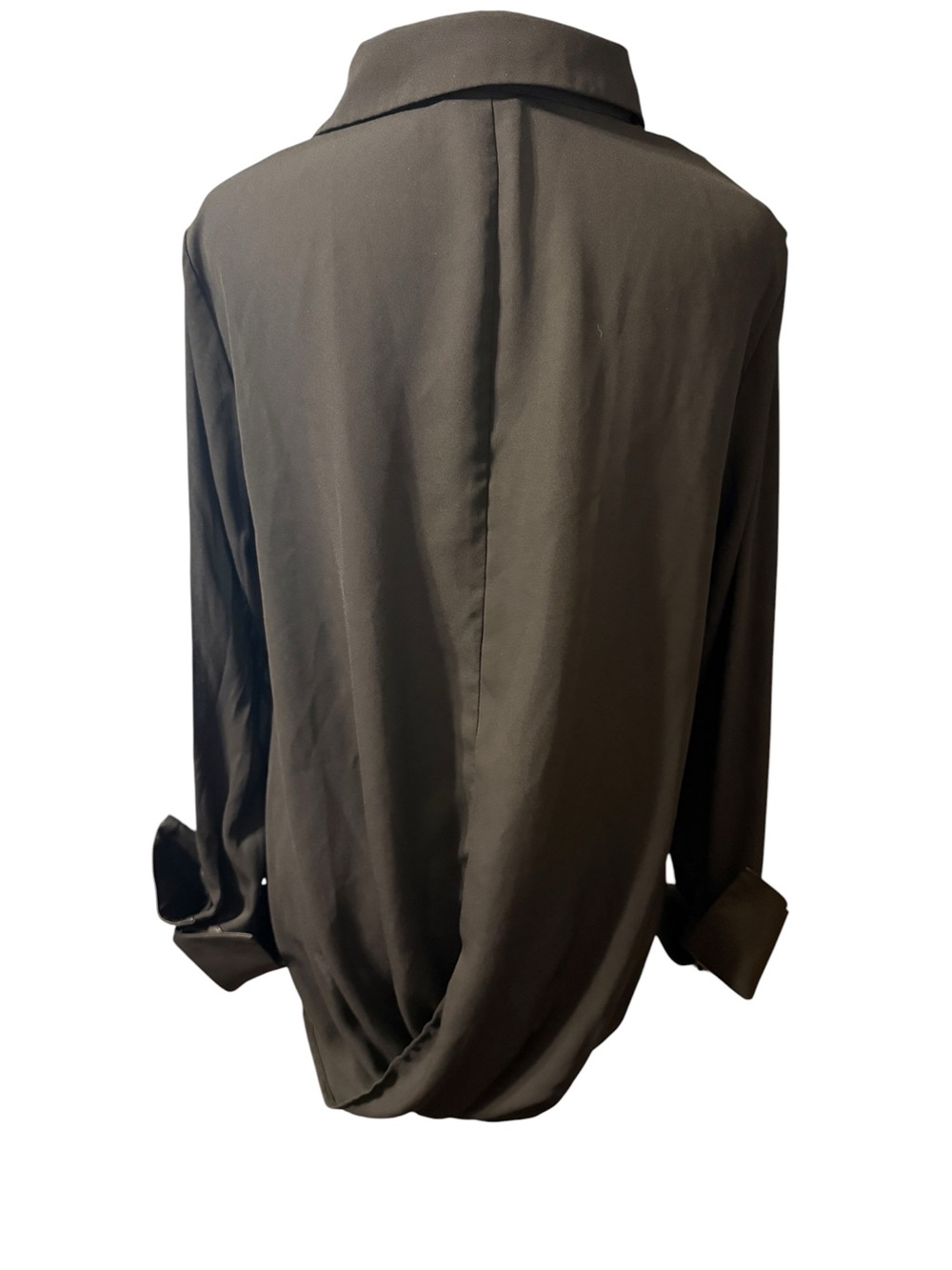 Gracie Women’s Faux Leather Bib button up Casual Top - Picture 3 of 6